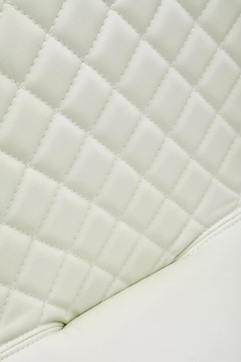 Baina High Back White Leather Effect Bar Chair