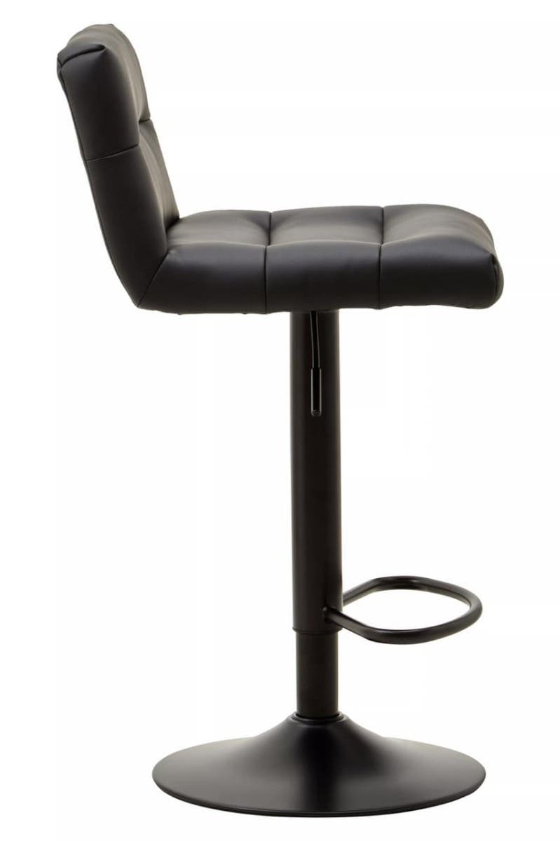 Baina Black Leather Effect Bar Stool