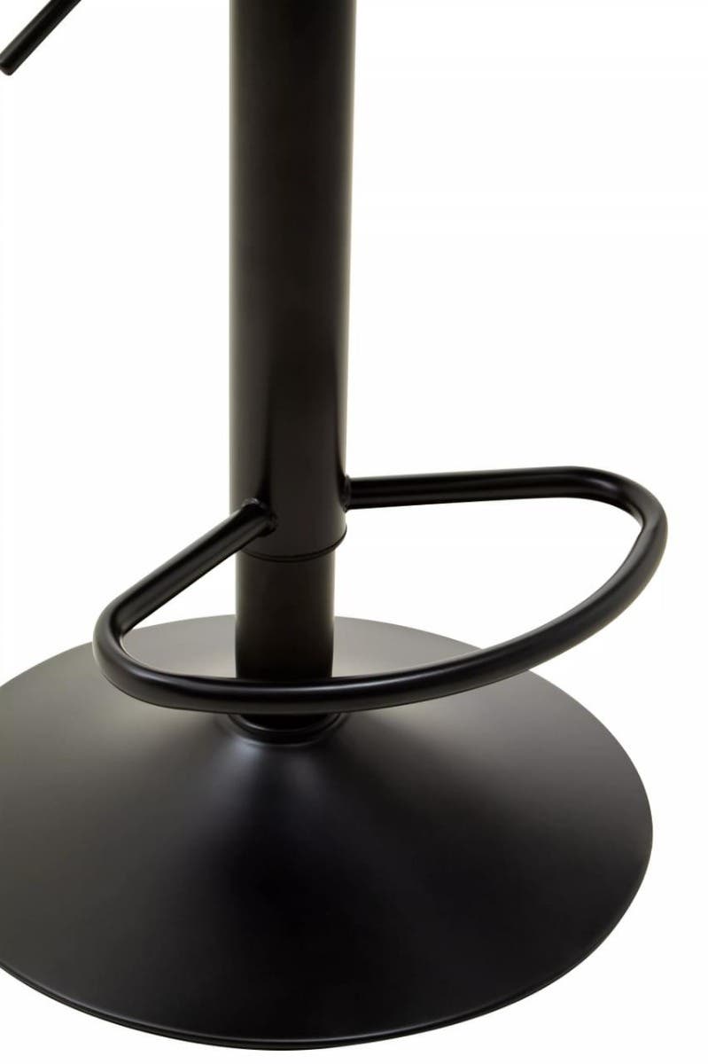 Baina Black Leather Effect Bar Stool