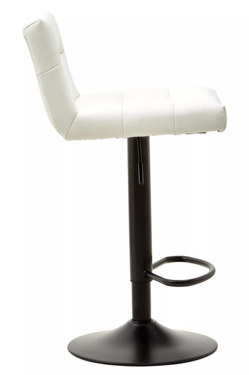 Baina White Leather Effect Bar Stool