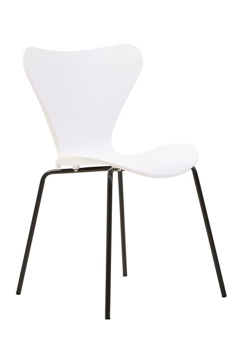 Laila White Seat and Black Legs Dining Chair