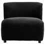 Montreal Black Boucle Effect Armless Lounge Chair