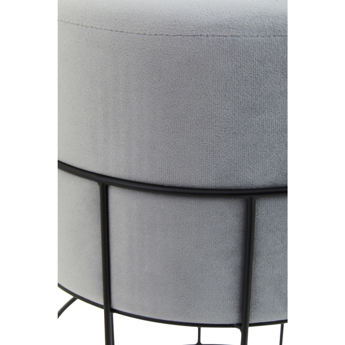 Hayes Velvet Cage Frame Stool