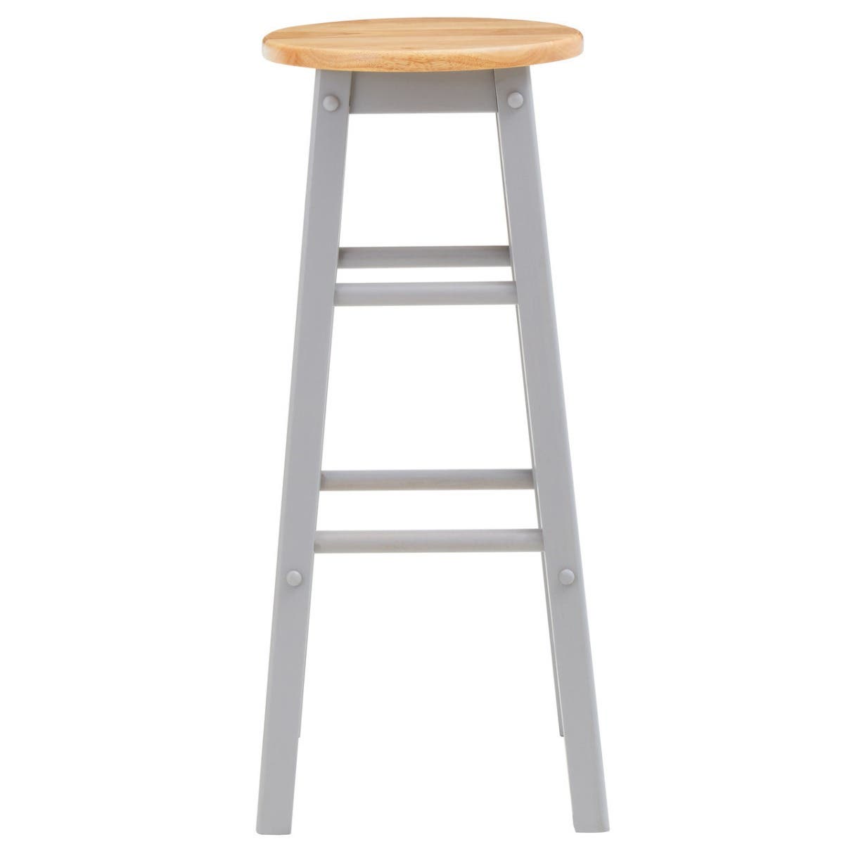 Chester Natural and Grey Wood Bar Stool