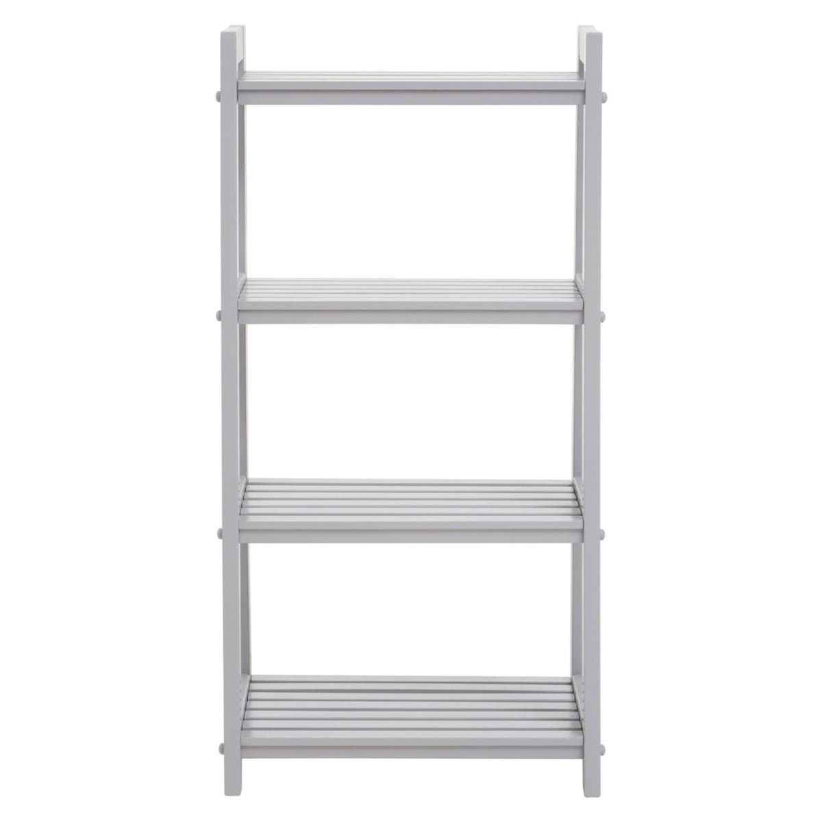 Chester Wood Four Tier Grey Shelf Unit