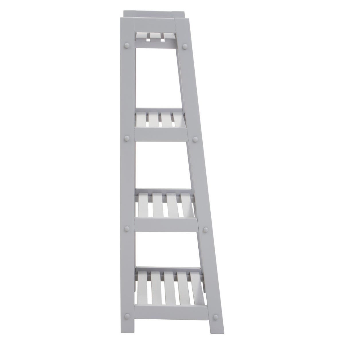 Chester Wood Four Tier Grey Shelf Unit
