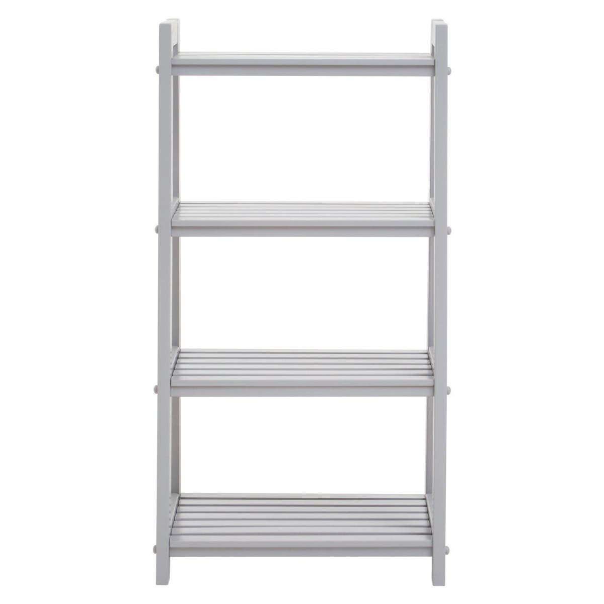 Chester Wood Four Tier Grey Shelf Unit