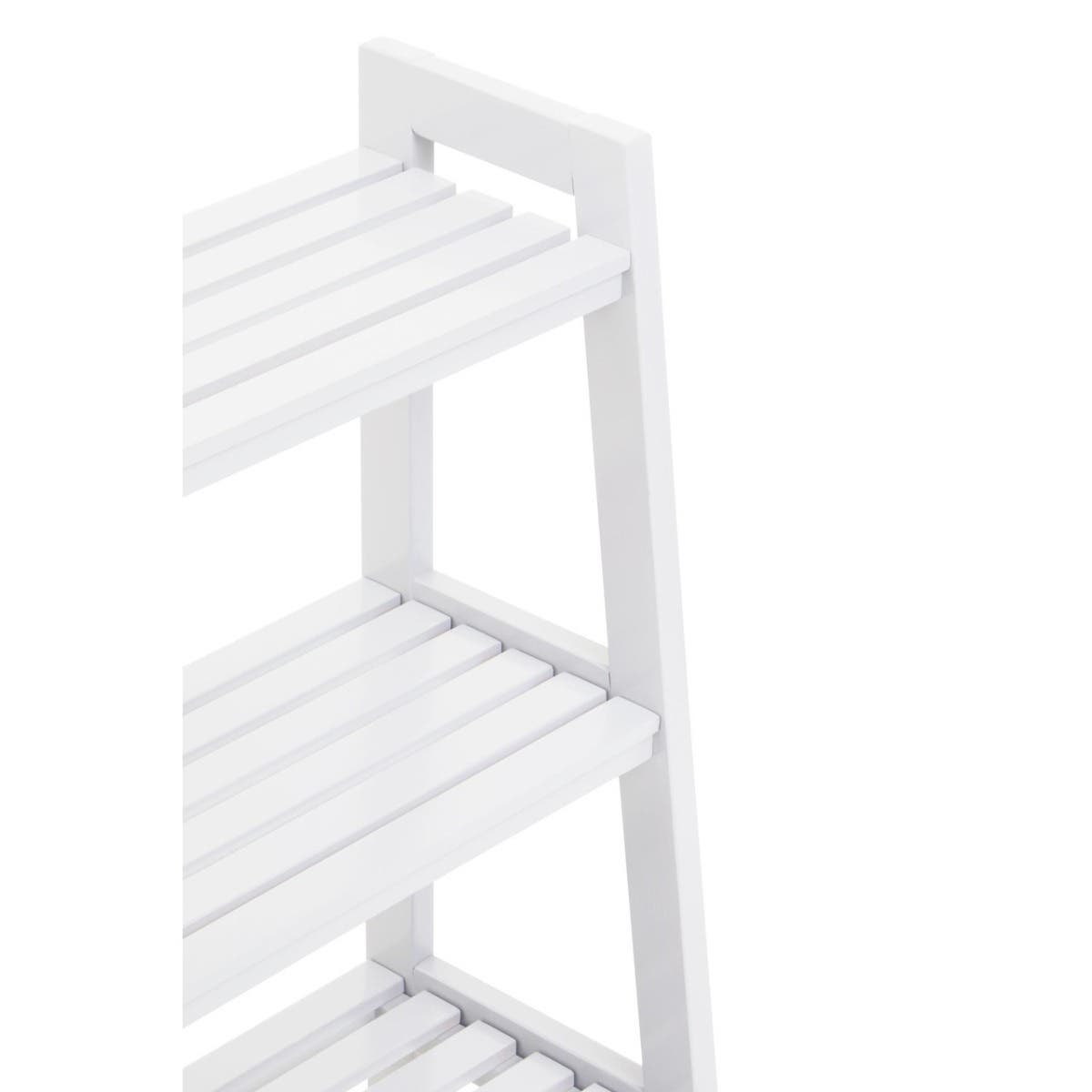 Chester Wood Four Tier White Shelf Unit