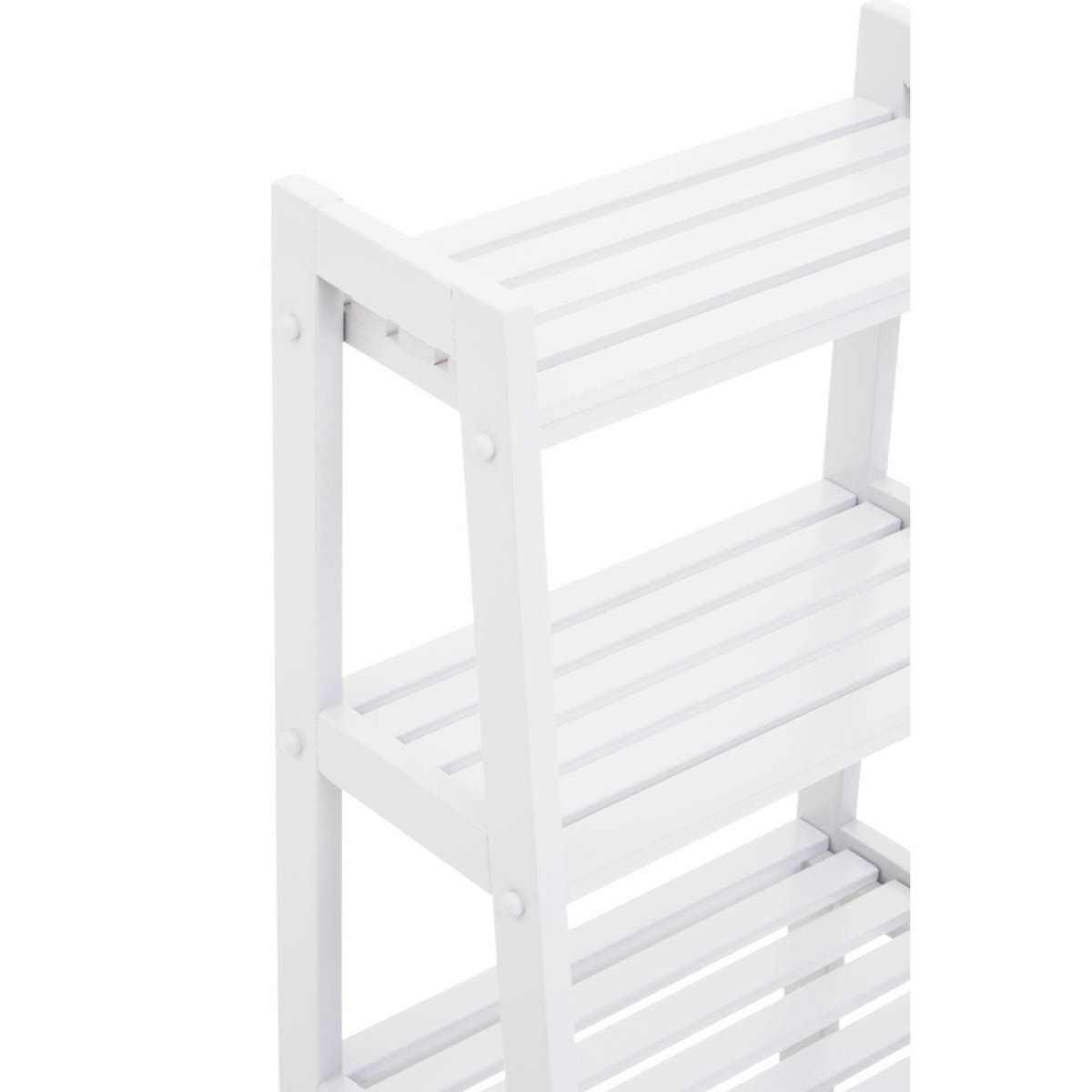 Chester Wood Four Tier White Shelf Unit