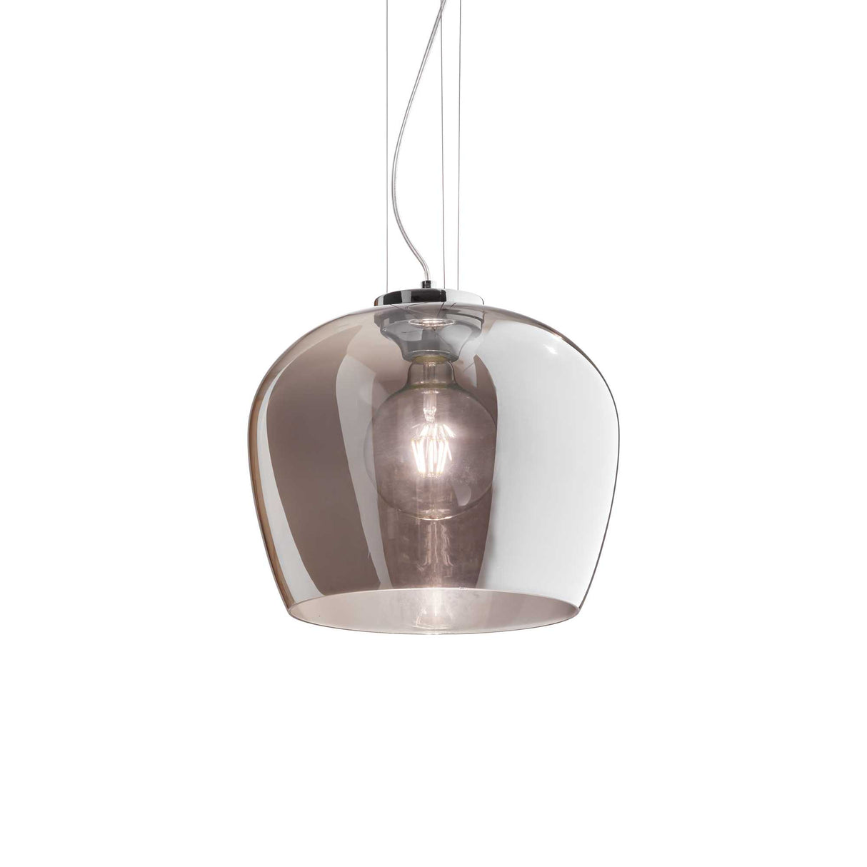 Smoked Glass Blossom Pendant Single Light