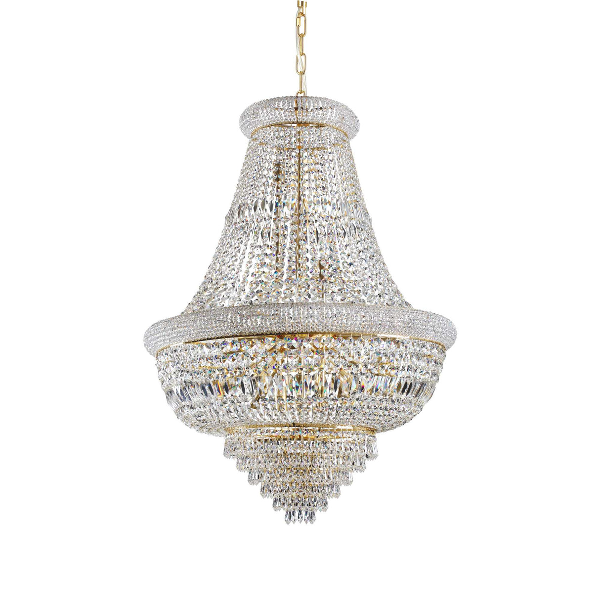 Luxe Illumination: 24-Light Brass Pendant from Dubai