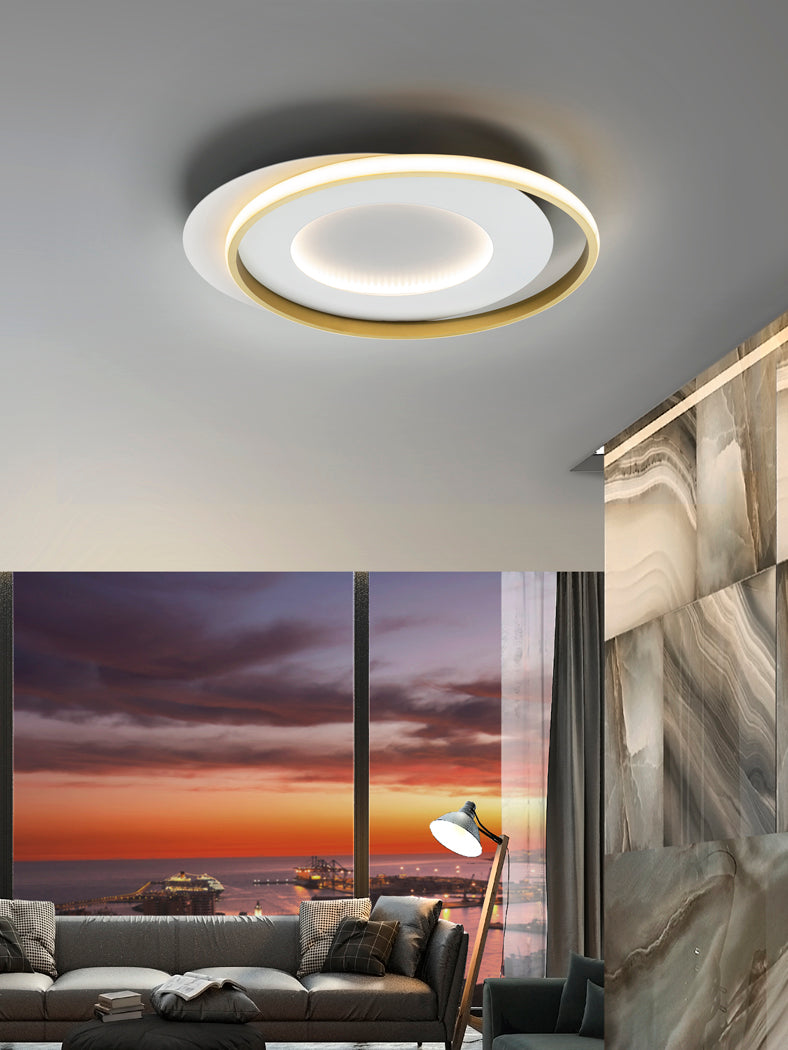 Elegant White and Gold Ceiling Pendant Lamp