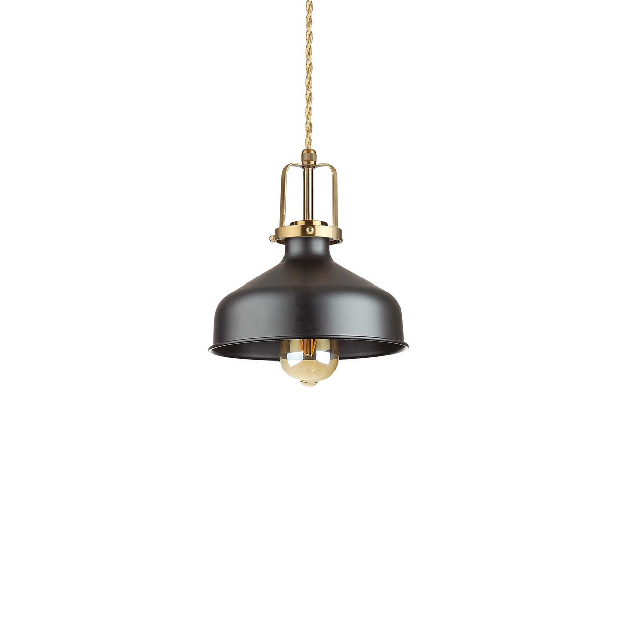 Sleek Black ERIS-2 Single Bulb Pendant Light