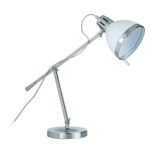 Jasper White Shade Table Lamp with EU Plug