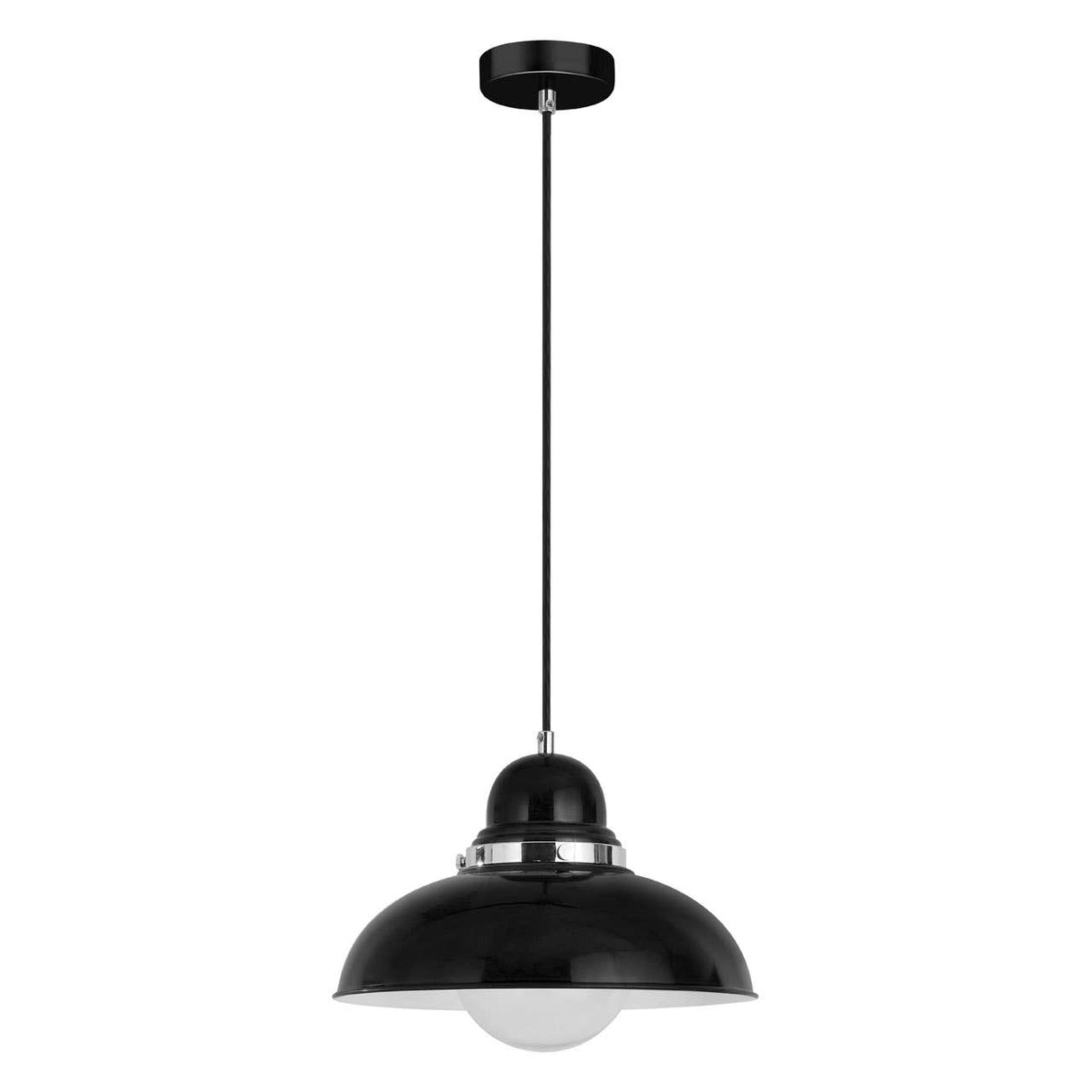 Black And Chrome Pendant Light