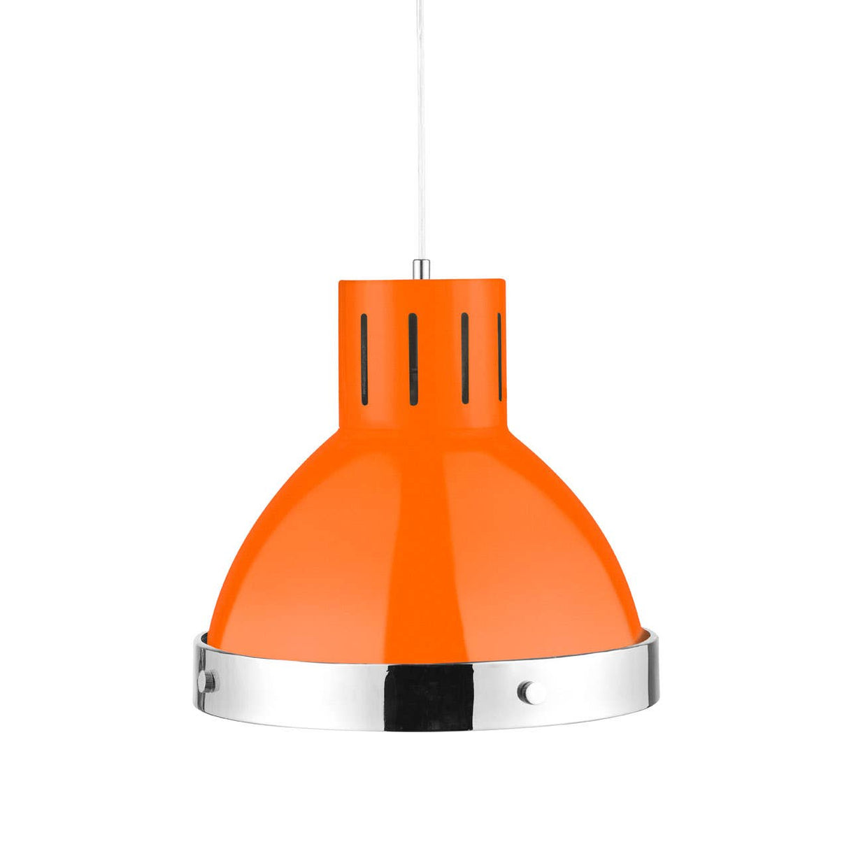 Orange And Chrome Pendant Light
