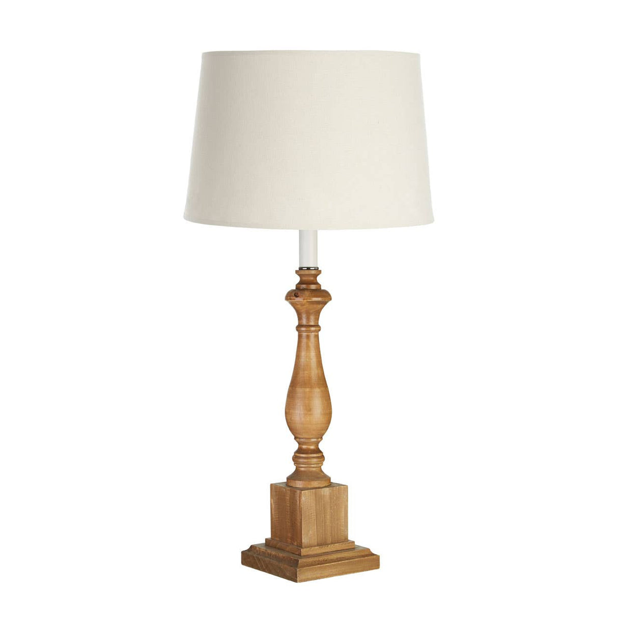 Candle Table Lamp With Square Base