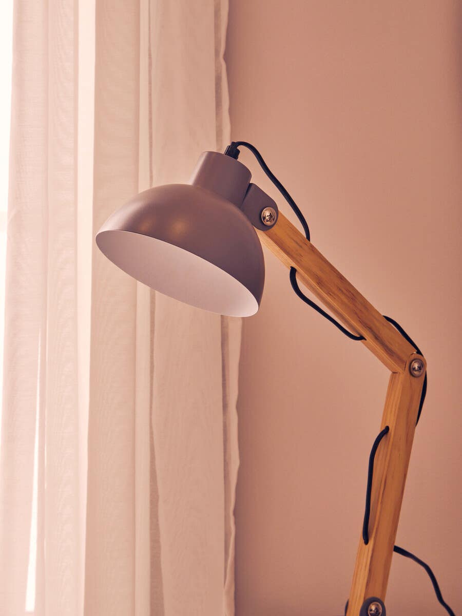 Blake Grey Wood / Metal Table Lamp