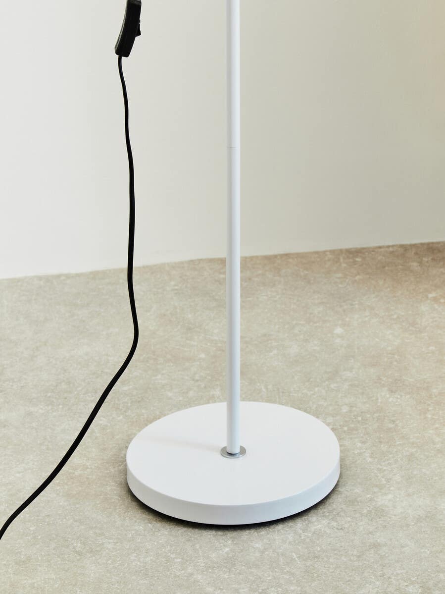 Blair White Wood / Metal Floor Lamp