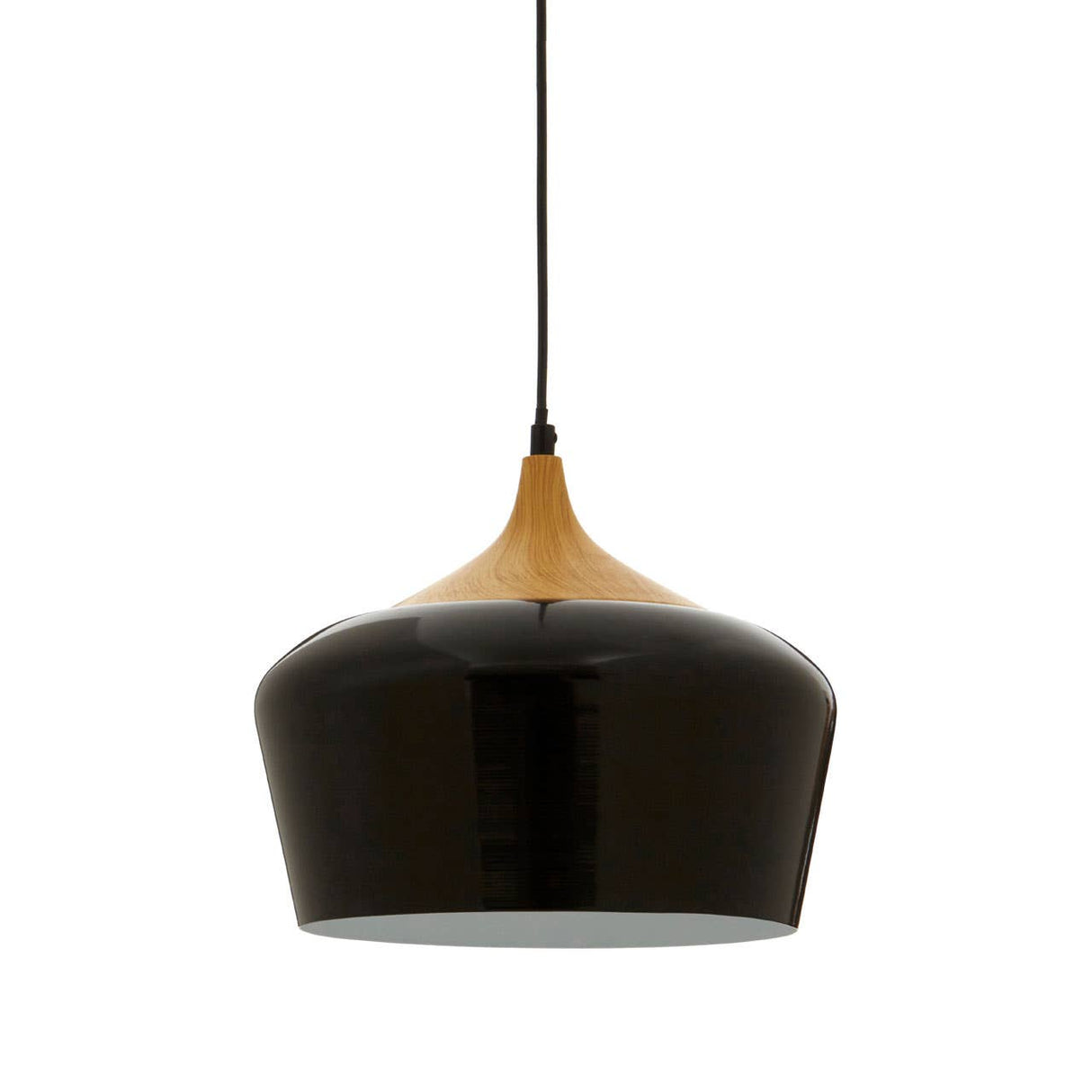 Blayne Black Metal / Wood Pendant Light