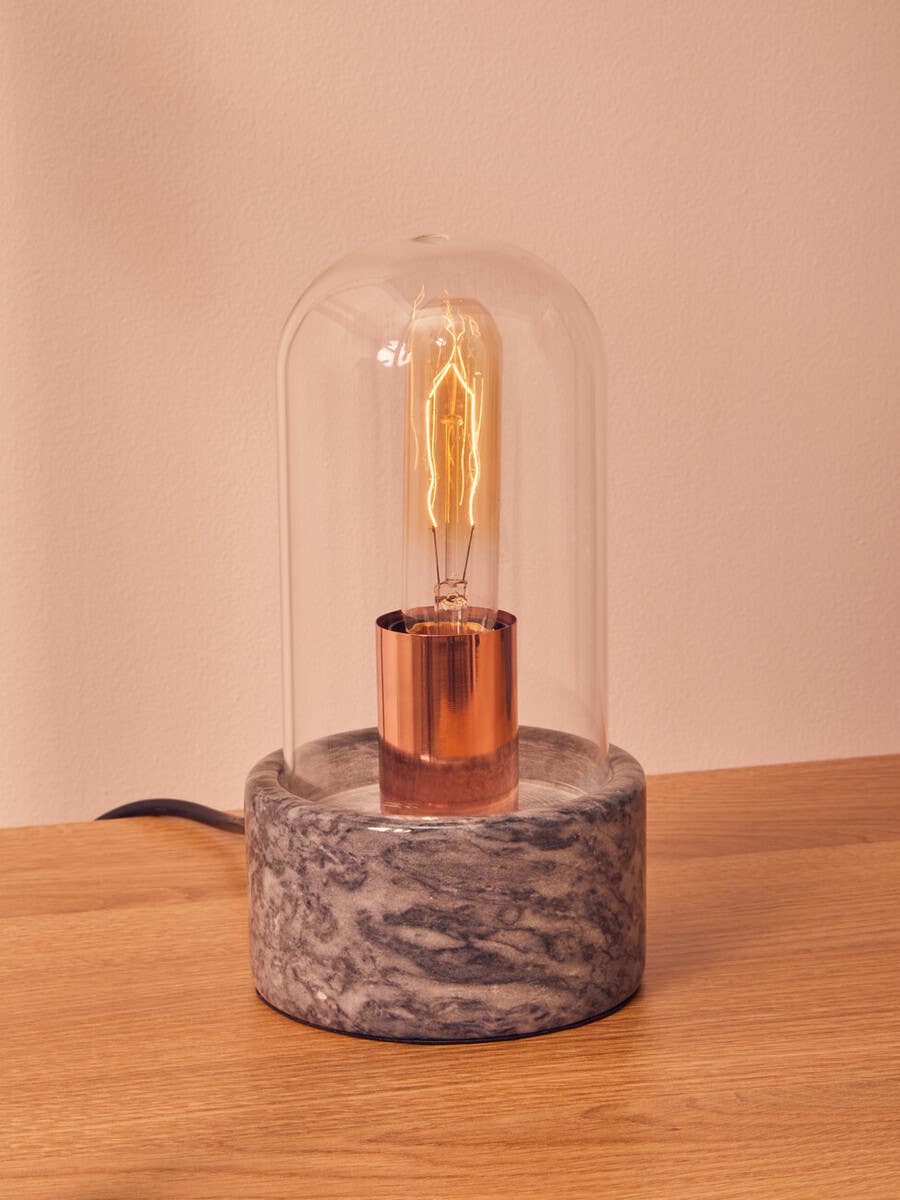 Lamonte Bell Lamp With Black Marble Base