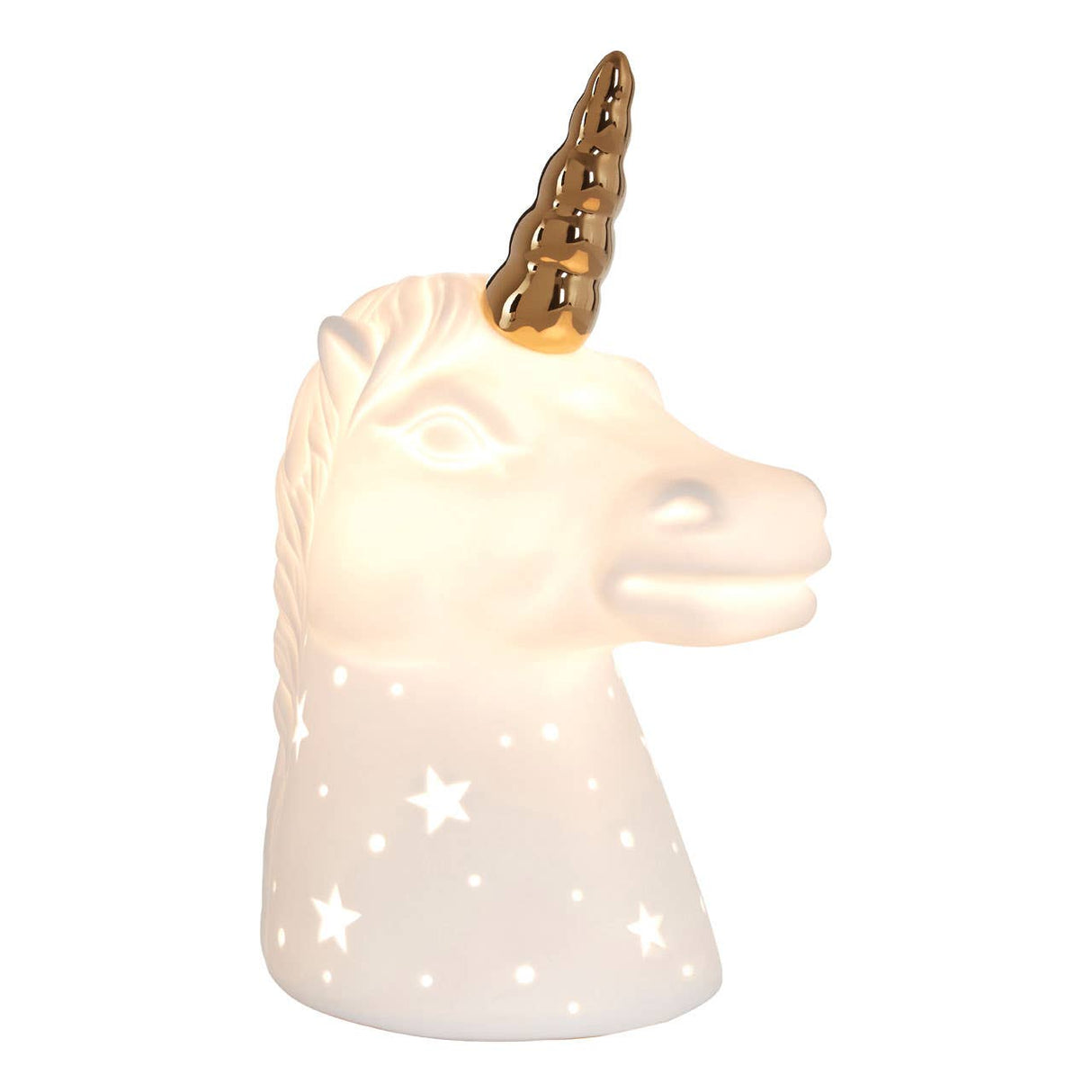 Kids Unicorn With Gold Horn Night Light
