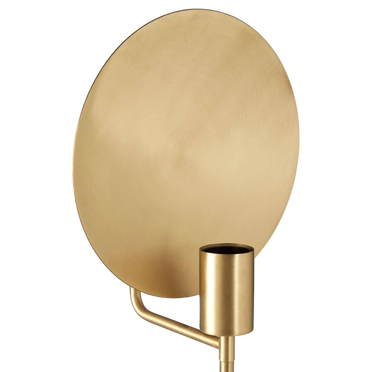 Metal Task Lamp With White Marble Block Base