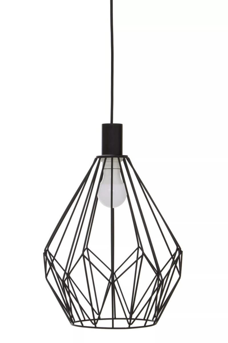 Wyra Black Gold Frame Pendant light