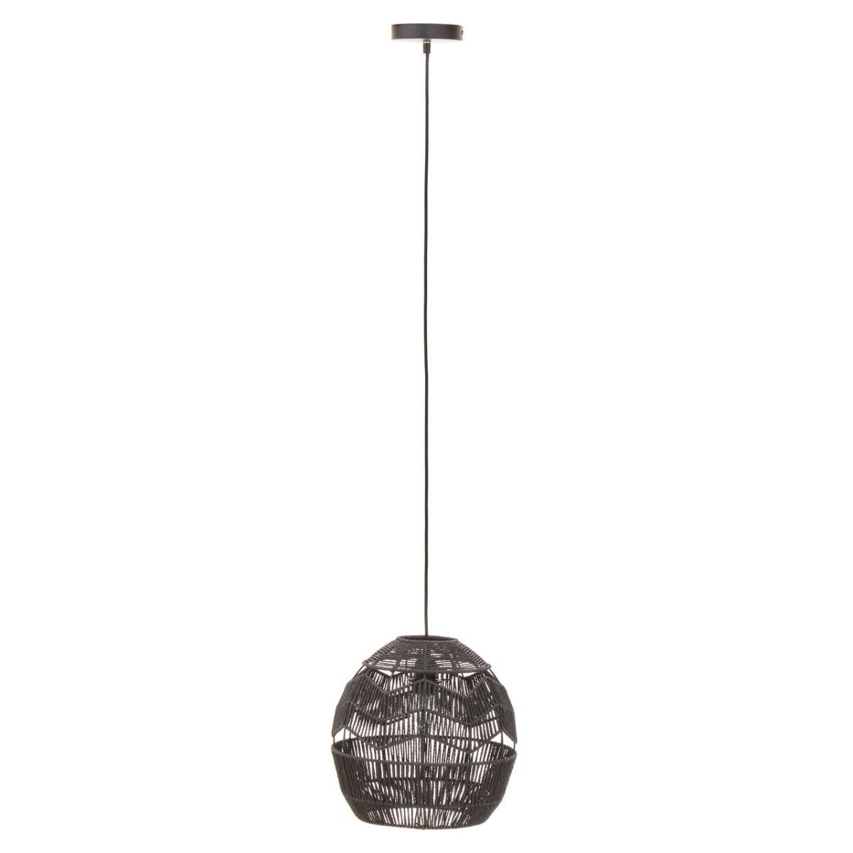 Jaya Black Paper Rope Pendant Lamp