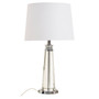 Helvetia Clear Crystal Table Lamp With Chrome Base