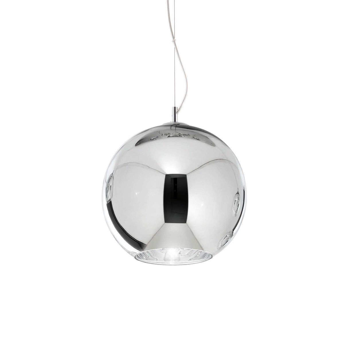 Sleek Chrome Pendant Light with Single Bulb Elegance