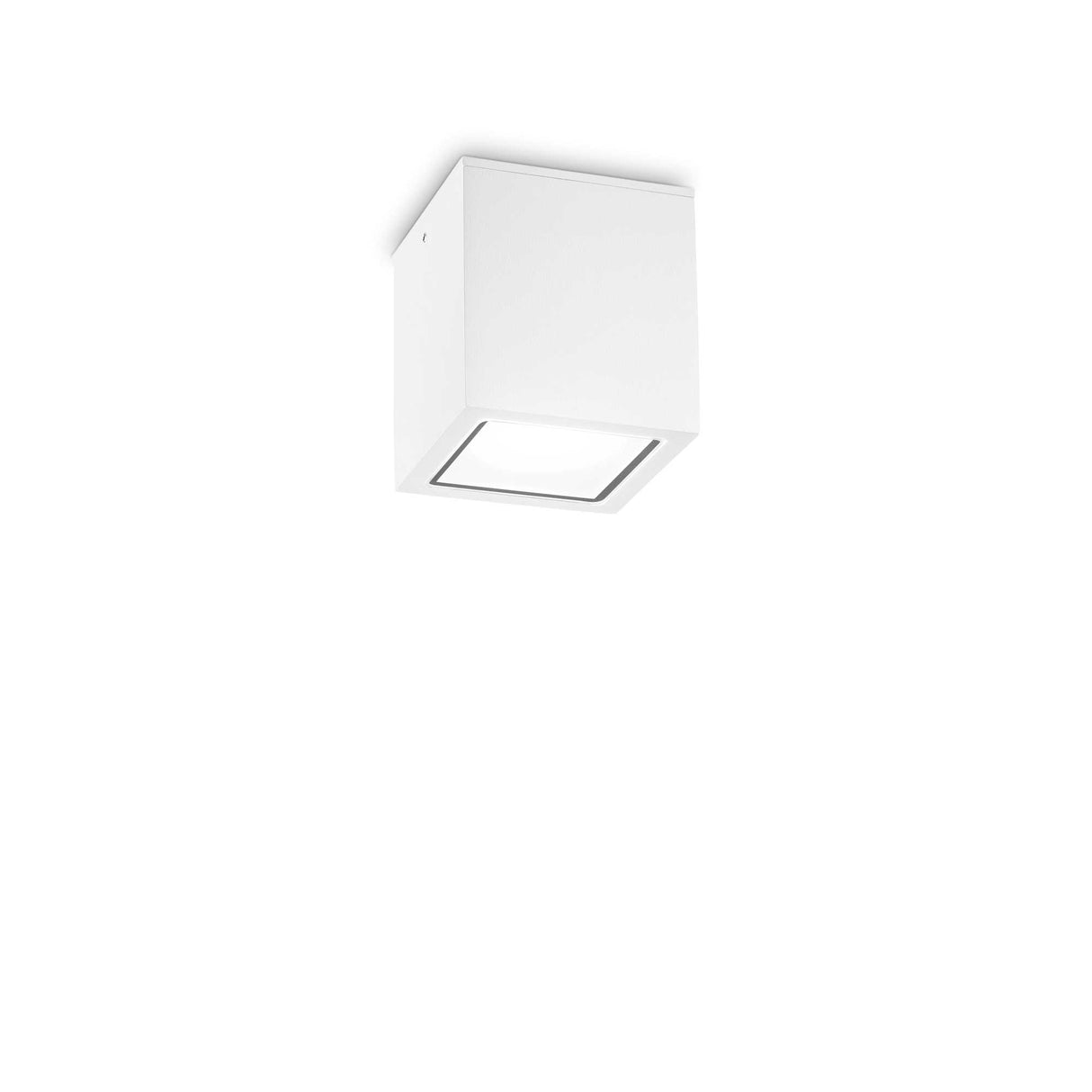 Compact White Ceiling Light with Single Bulb Design