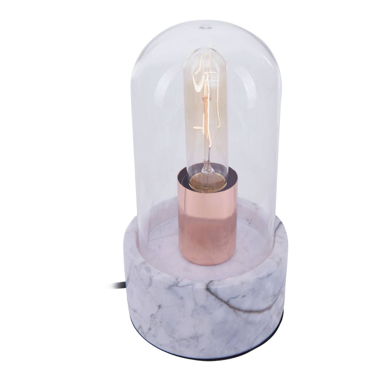 Lamonte Grey Marble Base/Eu Plug Bell Lamp