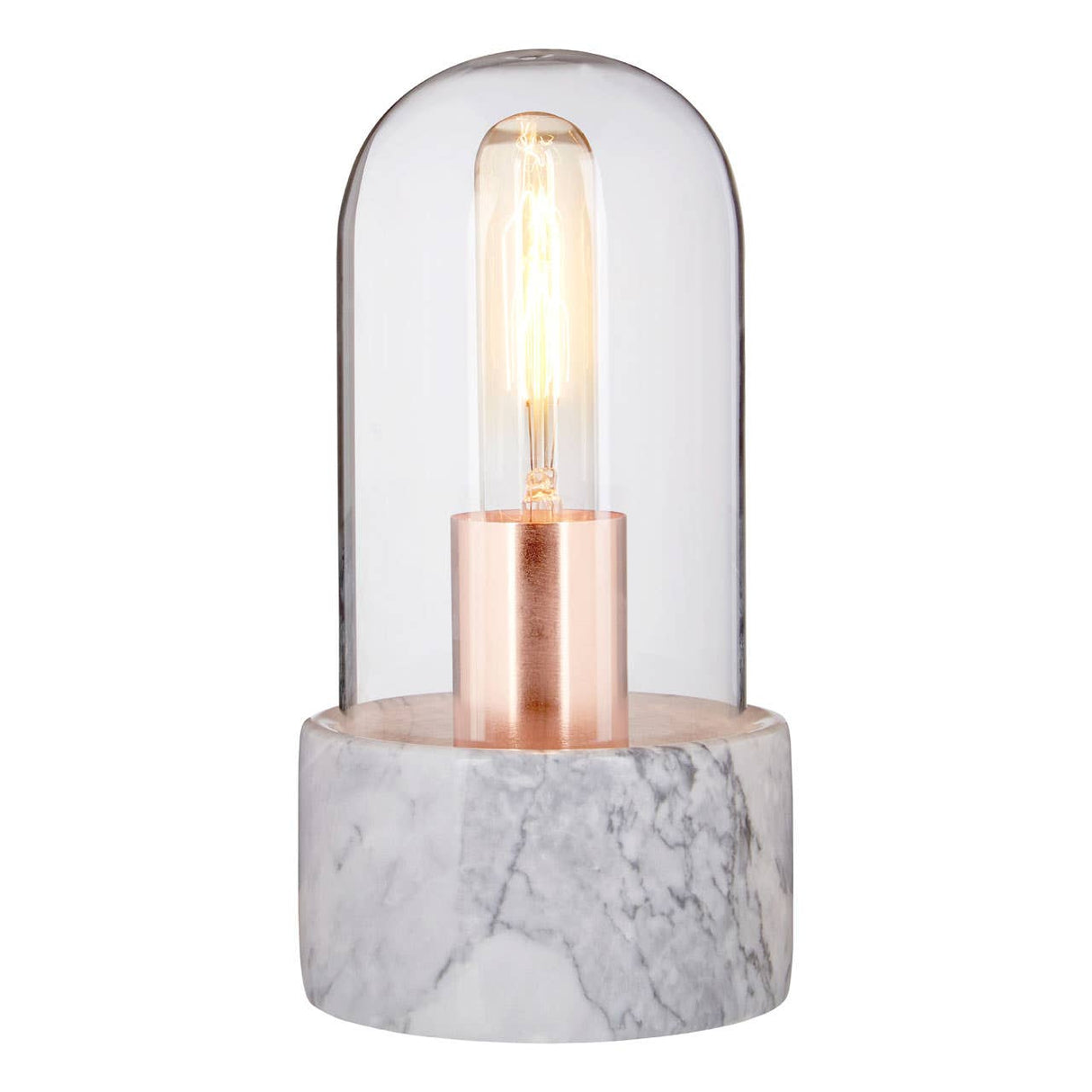 Lamonte Grey Marble Base/Eu Plug Bell Lamp