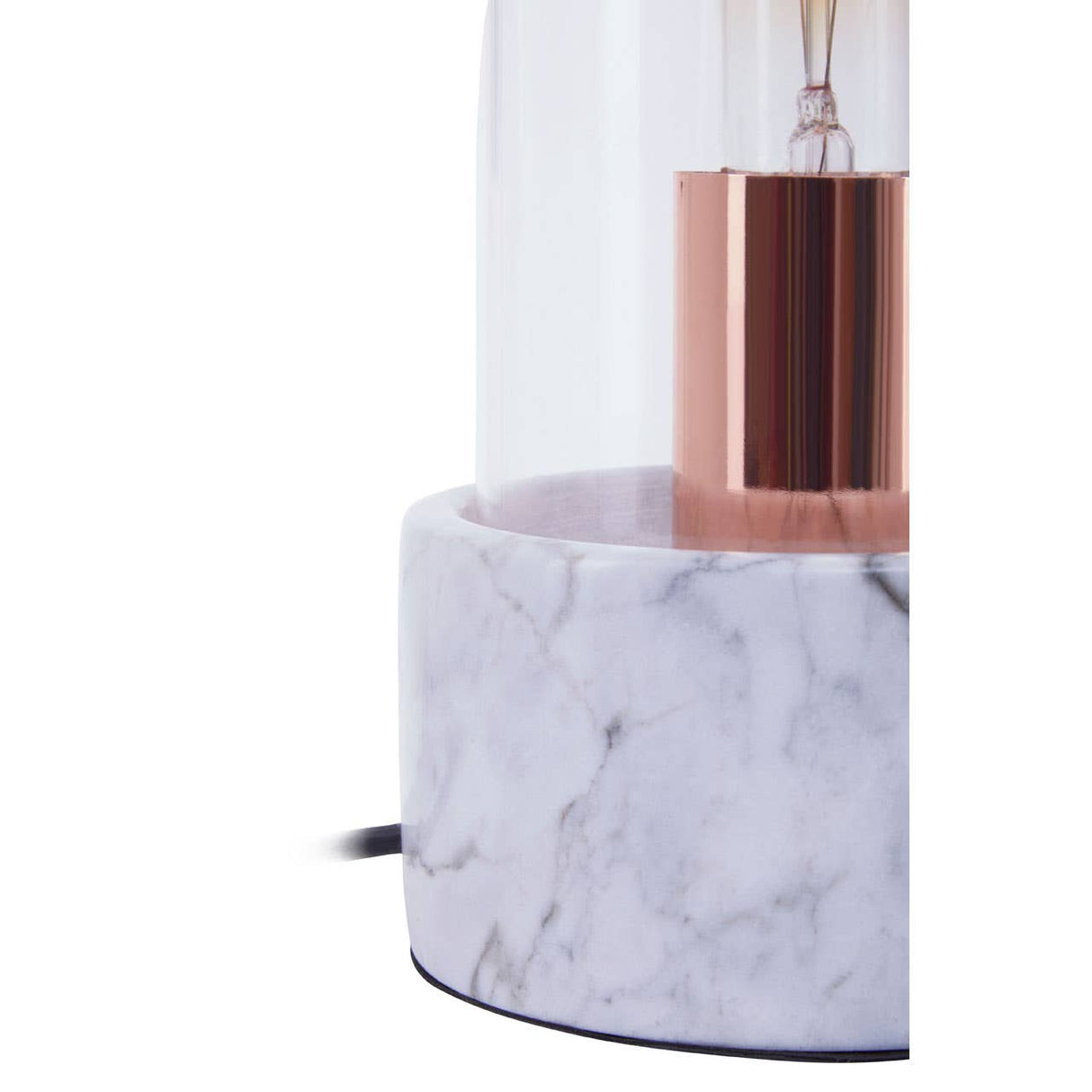 Lamonte Grey Marble Base/Eu Plug Bell Lamp