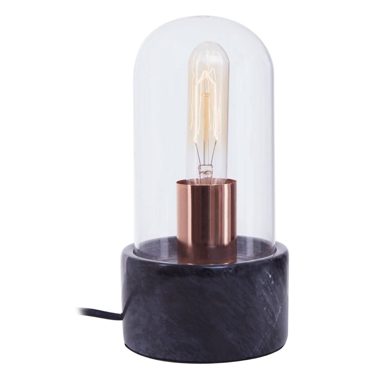 Lamonte Black Marble Base/Eu Plug Bell Lamp