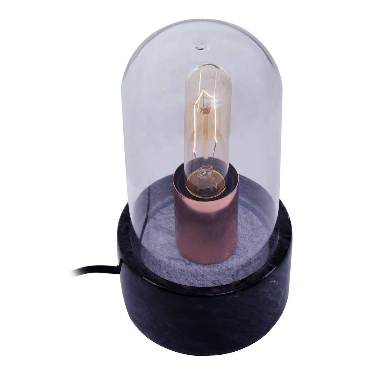 Lamonte Black Marble Base/Eu Plug Bell Lamp
