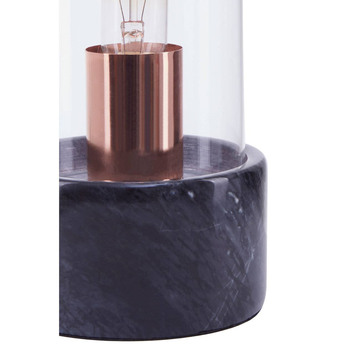 Lamonte Black Marble Base/Eu Plug Bell Lamp
