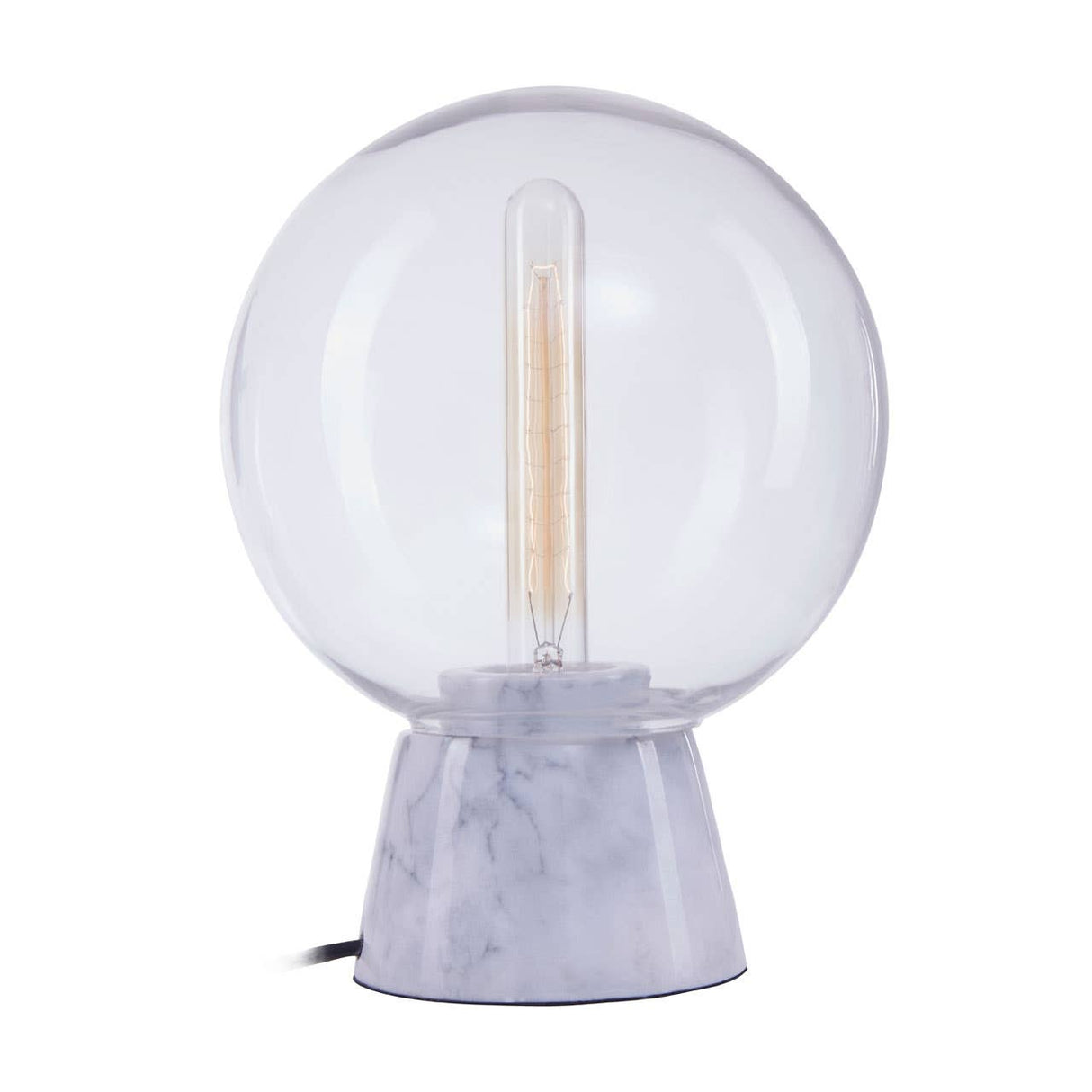 Lamonte Grey Marble Base/Eu Plug Globe Lamp
