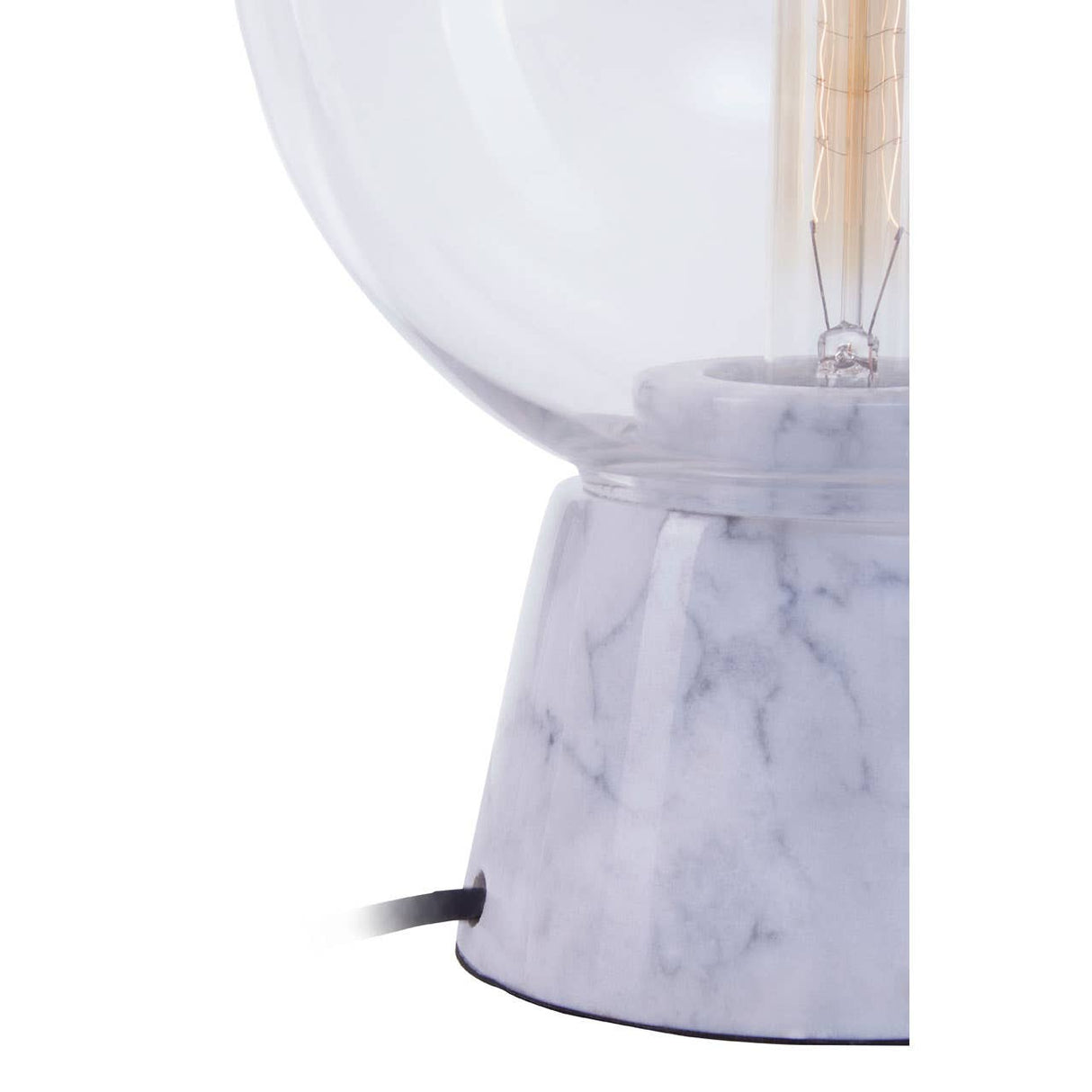 Lamonte Grey Marble Base/Eu Plug Globe Lamp