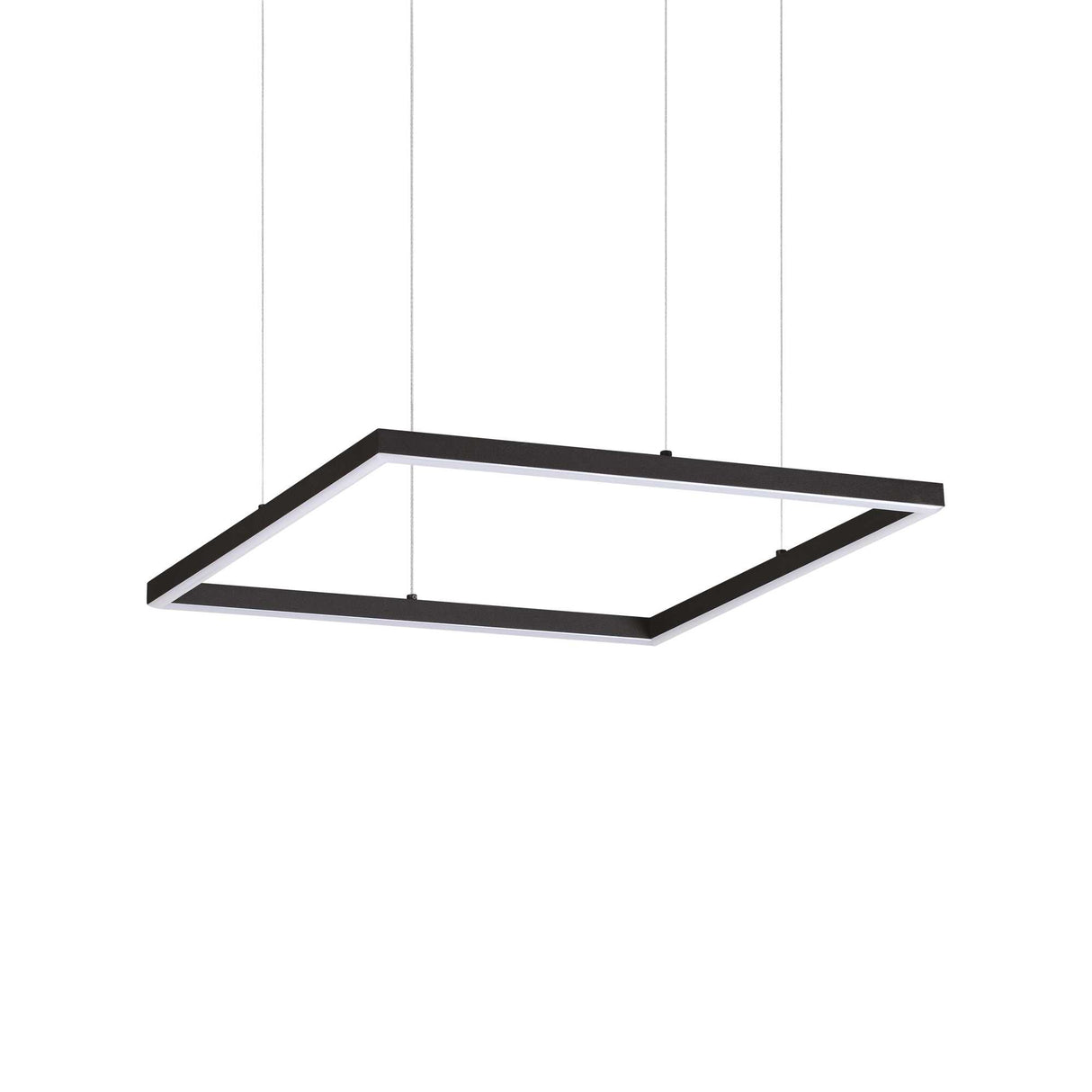 Sleek Pendant Light D050 Square 3000K Black Finish