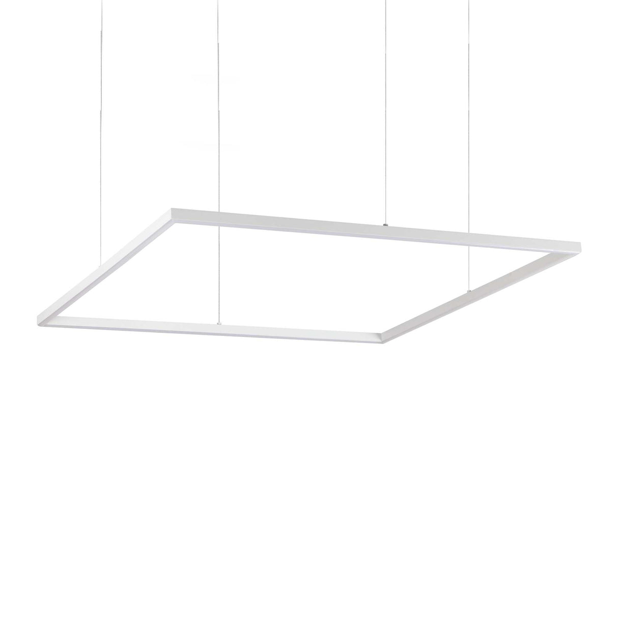 Elegant White Oracle Slim Square Pendant Light - 3000K On/Off