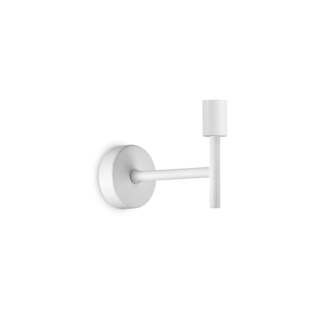 Luminous Elegance: Single Bulb Wall Light in White