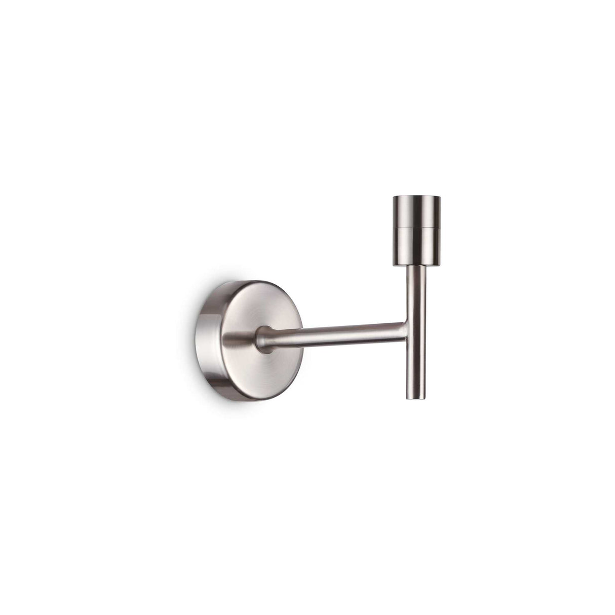 Contemporary Nickel Wall Sconce with Single Bulb
