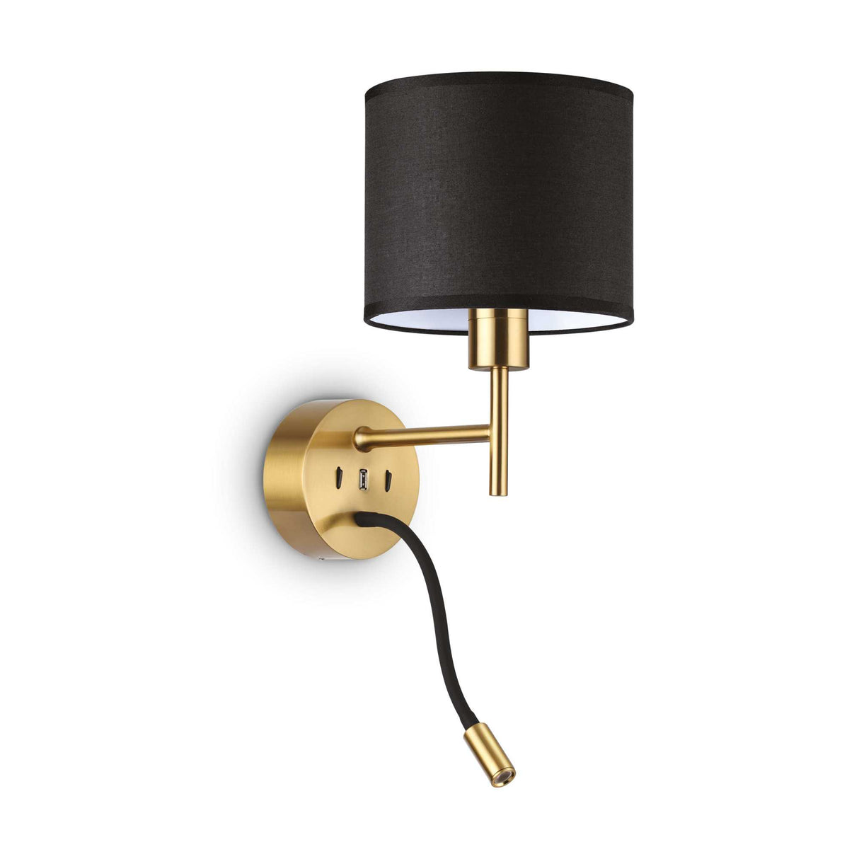 Elegant Brass Twin-Bulb Wall Sconce