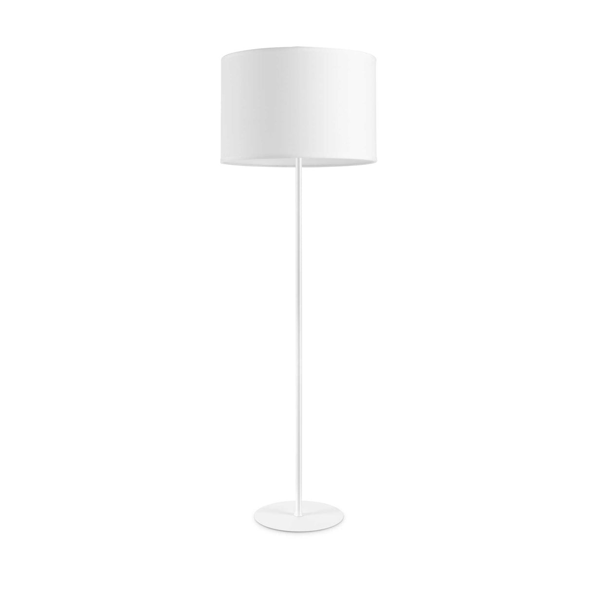 Elegant White Single Bulb Floor Lamp