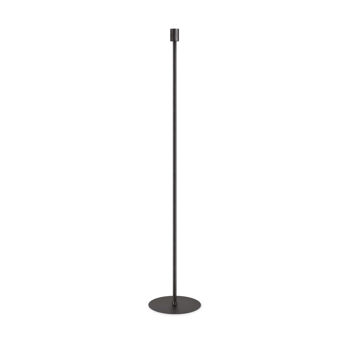 Black Modern Floor Lamp with Single Bulb Design