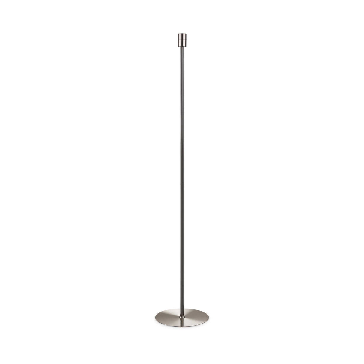 Sleek Nickel Floor Lamp with Single Bulb Design