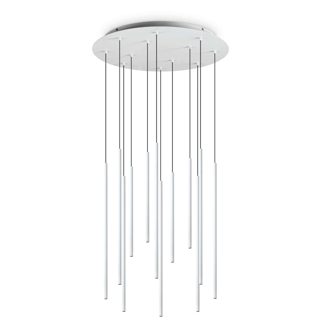 Luminous White Elegance: Filo 12-Bulb Pendant Light