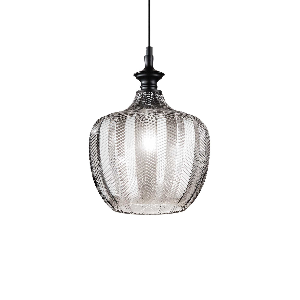 Smoky Elegance: LORD Single-Bulb Pendant Light